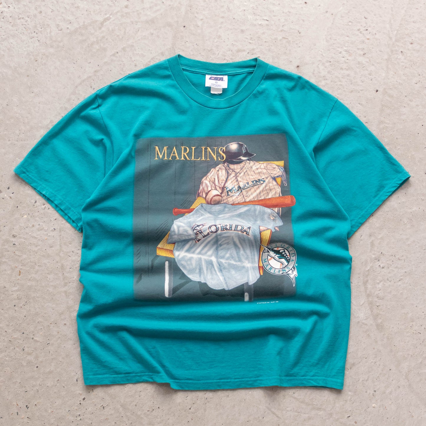 Florida Marlins Embroidered MLB Tee - 90s (XL)