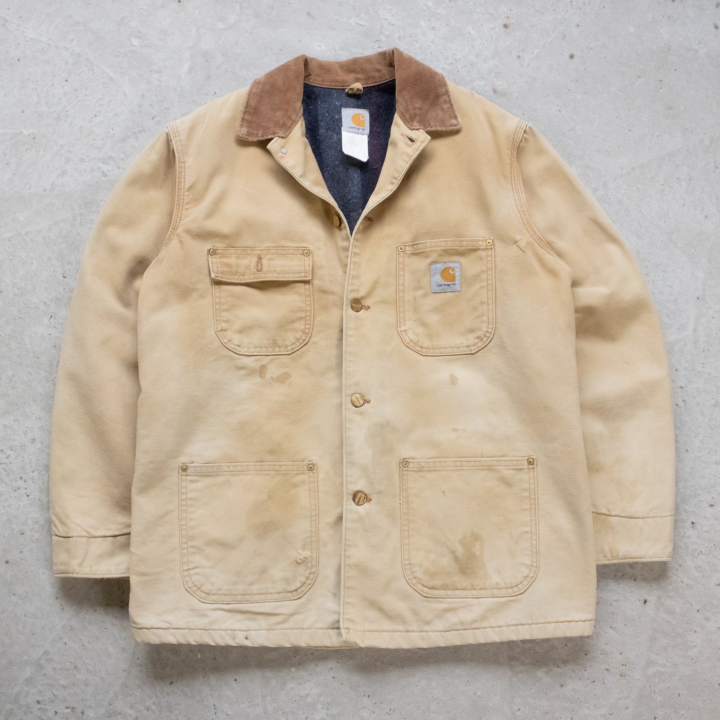 Vintage 90s Carhartt Blanket Lined Work Jacket - L