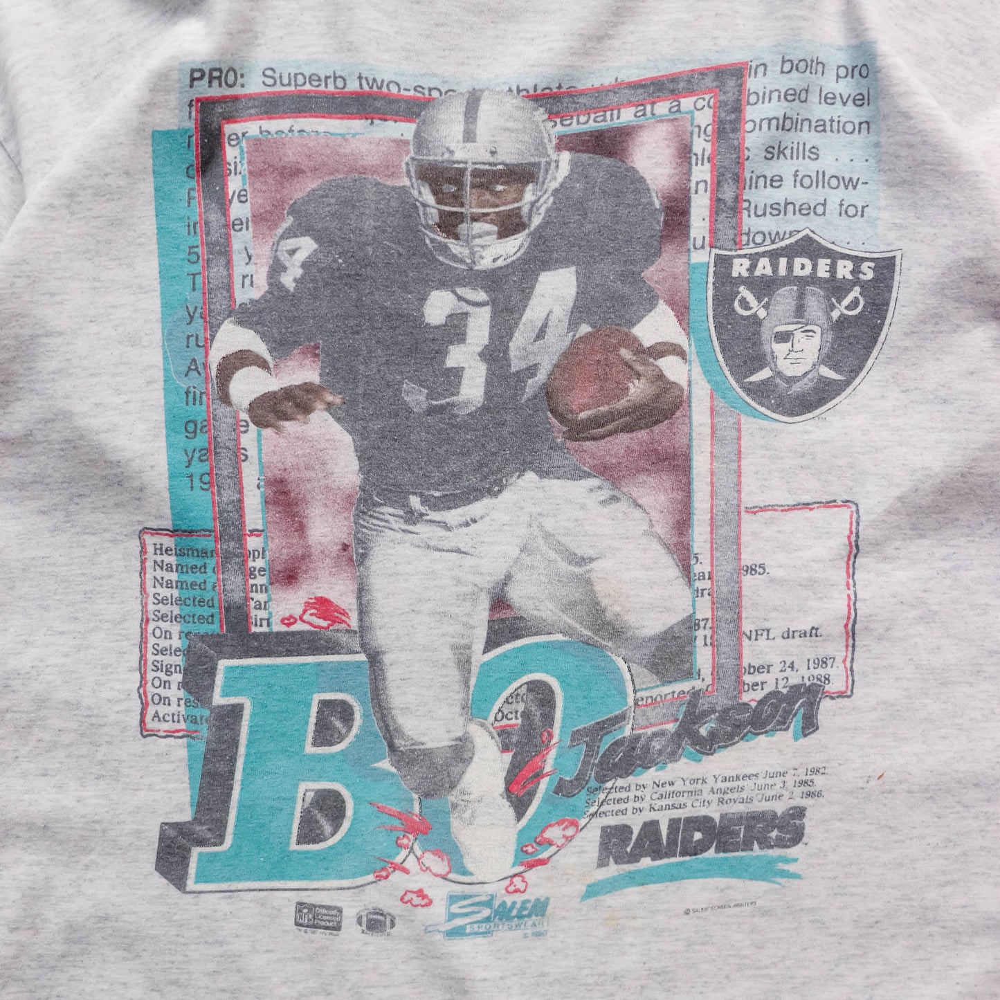 Bo Jackson LA Raiders NFL Salem Tee - 1991 (XL)