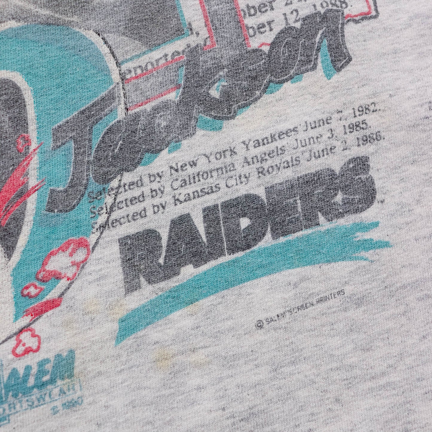 Bo Jackson LA Raiders NFL Salem Tee - 1991 (XL)