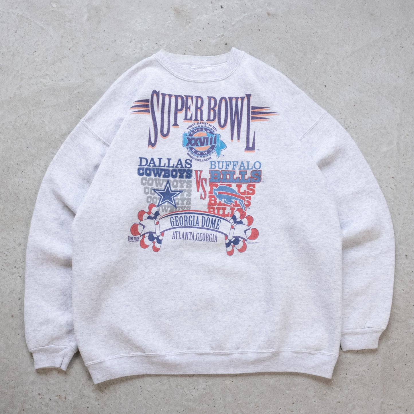 Vintage 1994 Cowboys vs Bills Super Bowl NFL Sweatshirt - XL