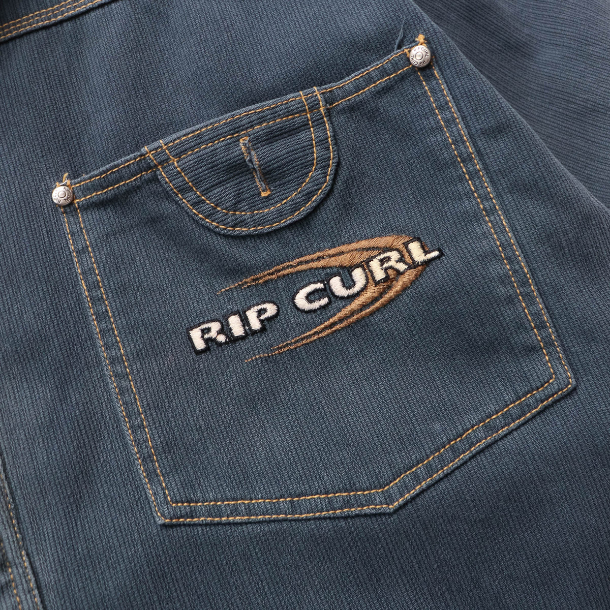 Rip Curl Embroidered Logo Textured Overshirt – 90s (S)