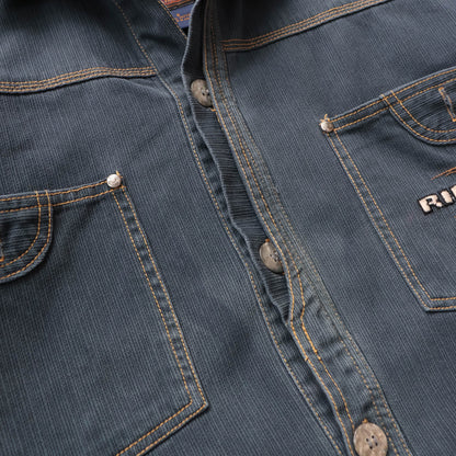 Rip Curl Embroidered Logo Textured Overshirt – 90s (S)
