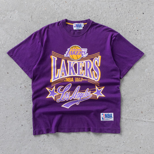 Vintage 80s Los Angeles Lakers NBA Tee - M