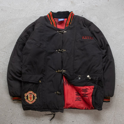 Vintage 90s Manchester United Umbro Puffer Football Jacket - L