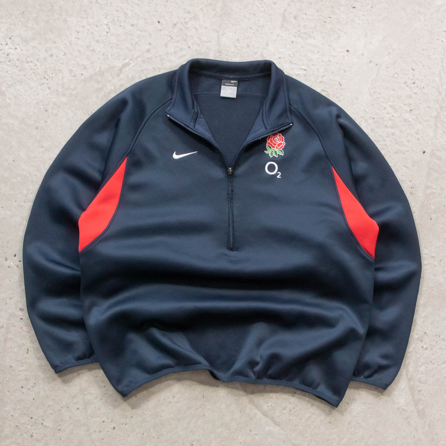 England Rugby Nike 1/4 Zip Fleece Pullover - 2000s (L)