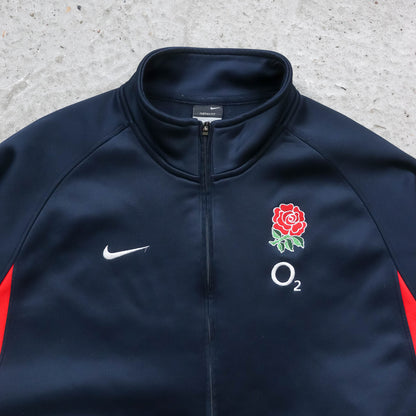 England Rugby Nike 1/4 Zip Fleece Pullover - 2000s (L)