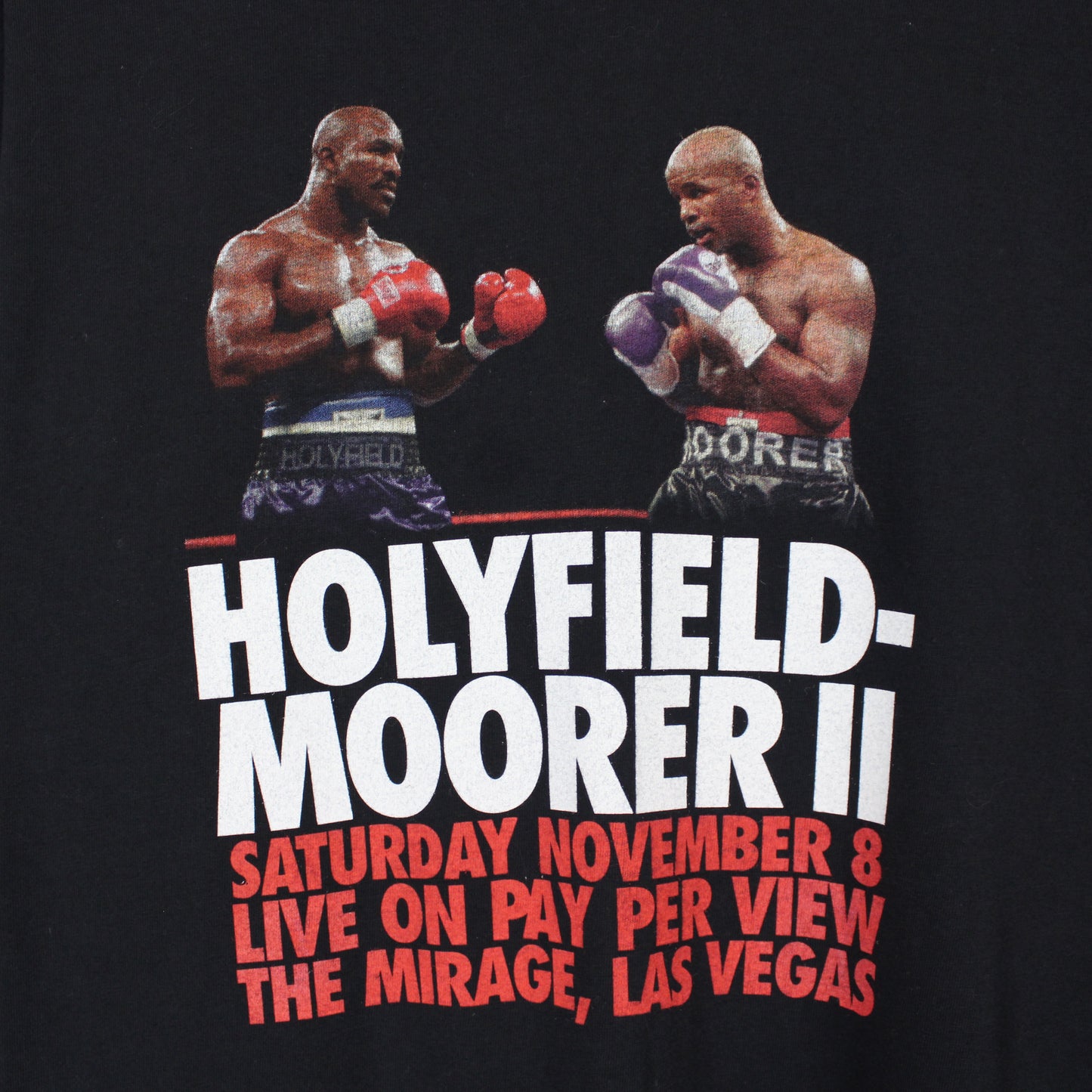 Vintage 1997 Holyfield vs Moorer II Boxing Tee - XL