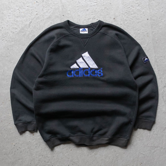 Adidas Big Logo Embroidered Sweatshirt - 90s (L)