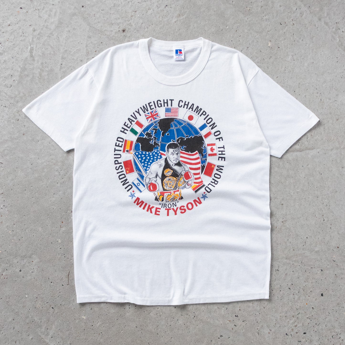 Vintage 80s Mike Tyson Heavyweight Champion Boxing Tee - L