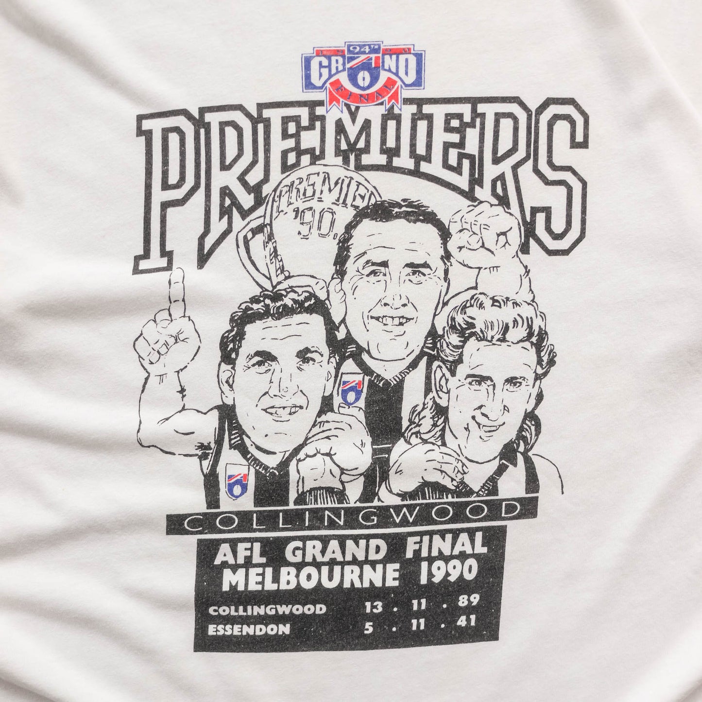 Collingwood Magpies AFL Premiers Tee - 1990 (XL)