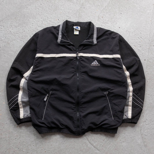 Adidas Embroidered Logo Windbreaker Jacket - 90s (M)