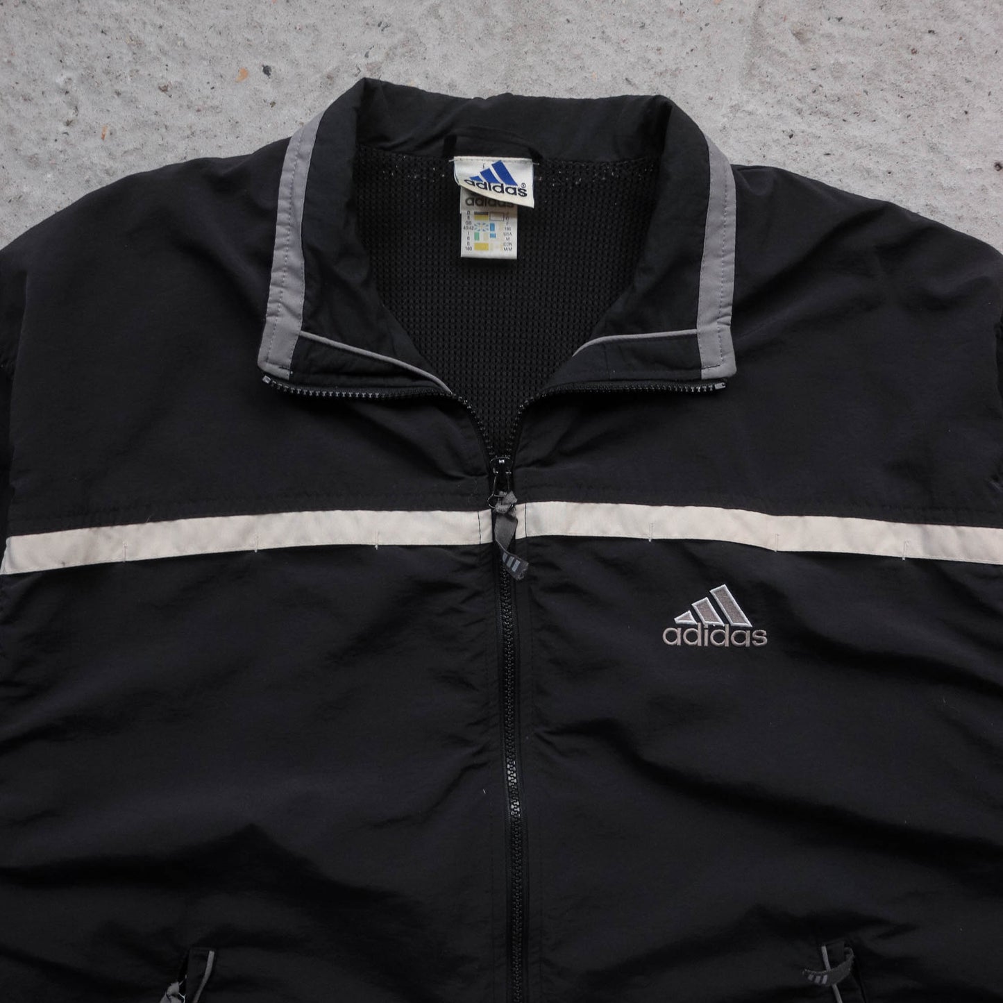 Adidas Embroidered Logo Windbreaker Jacket - 90s (M)
