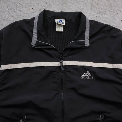Adidas Embroidered Logo Windbreaker Jacket - 90s (M)