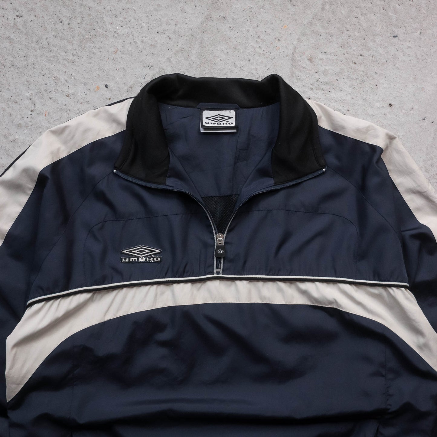 Umbro Two-Tone 1/4 Zip Windbreaker Jacket - 90s (XL)