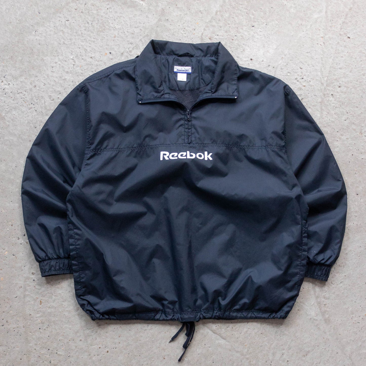 Reebok Spellout 1/4 Zip Windbreaker Jacket - 90s (L)