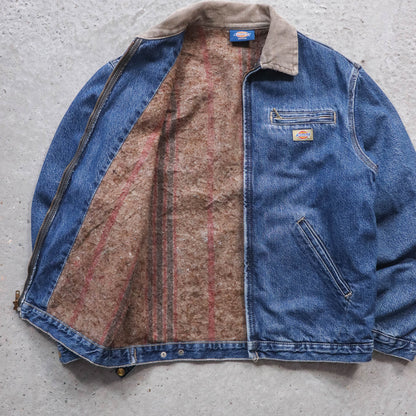 Dickies Blanket Lined Denim Detroit Jacket - 90s (M)
