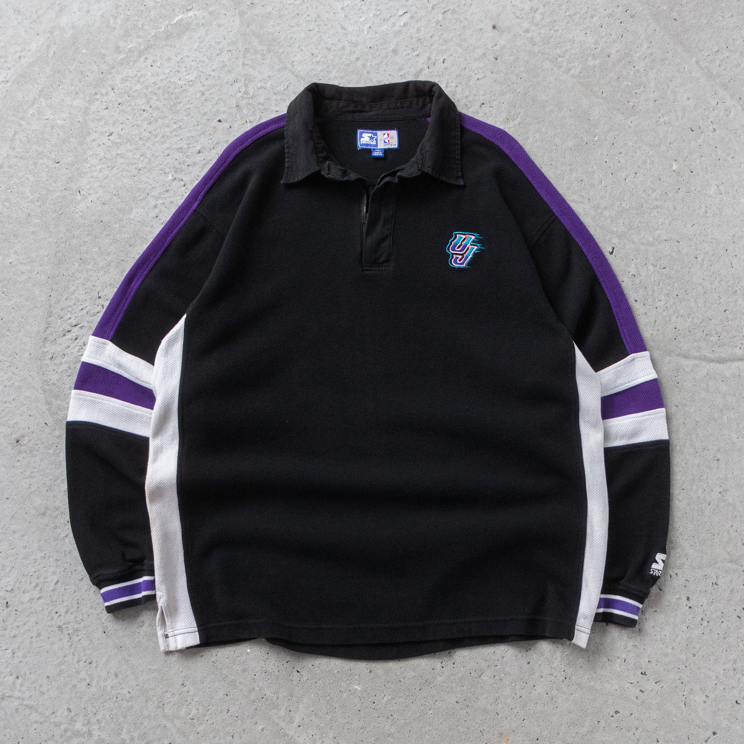 Vintage 90s Utah Jazz NBA Starter 1/4 Zip Sweatshirt - XL - AL Vintage