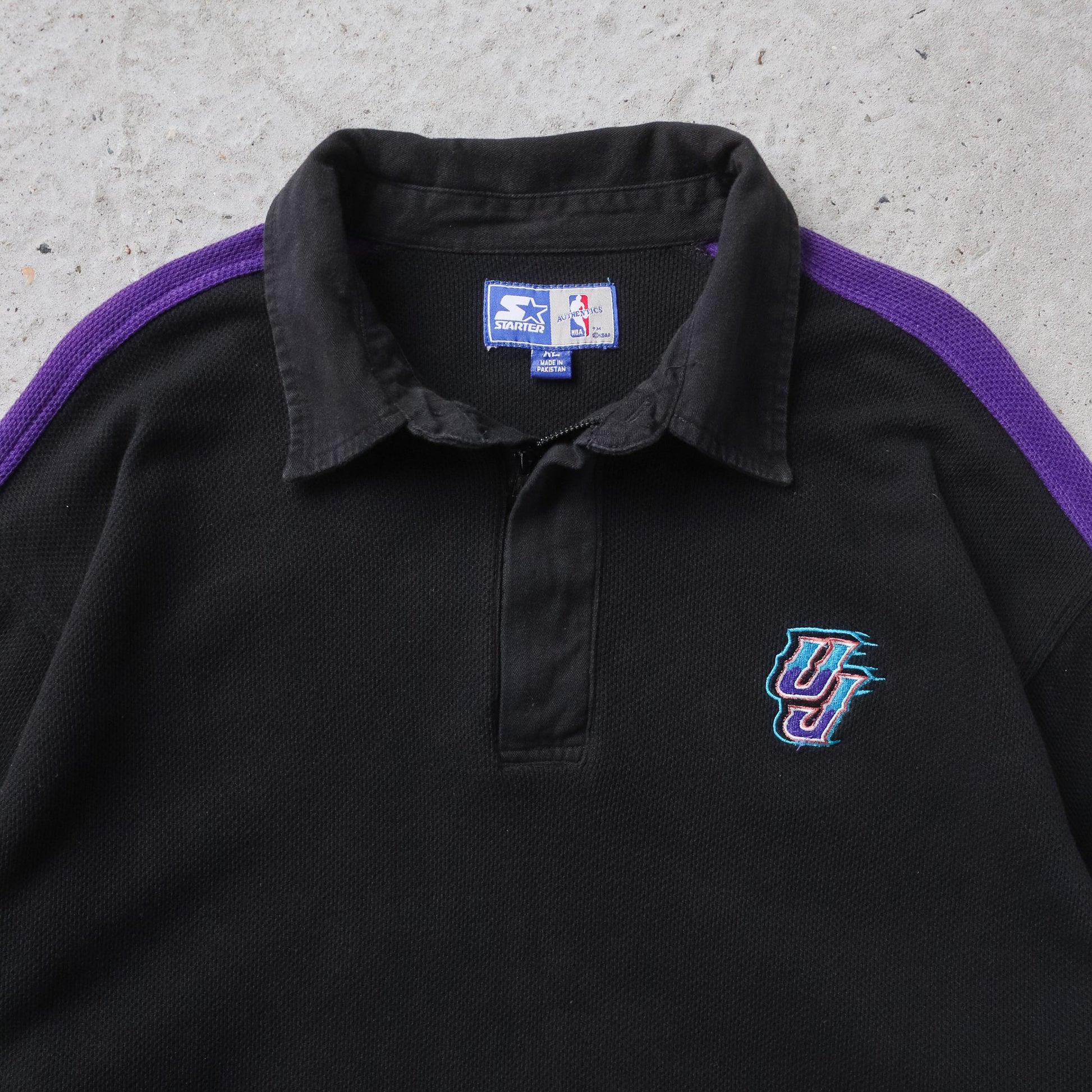 Vintage 90s Utah Jazz NBA Starter 1/4 Zip Sweatshirt - XL - AL Vintage