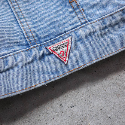 Guess Jeans Triangle Logo Denim Trucker Jacket - 90s (L)