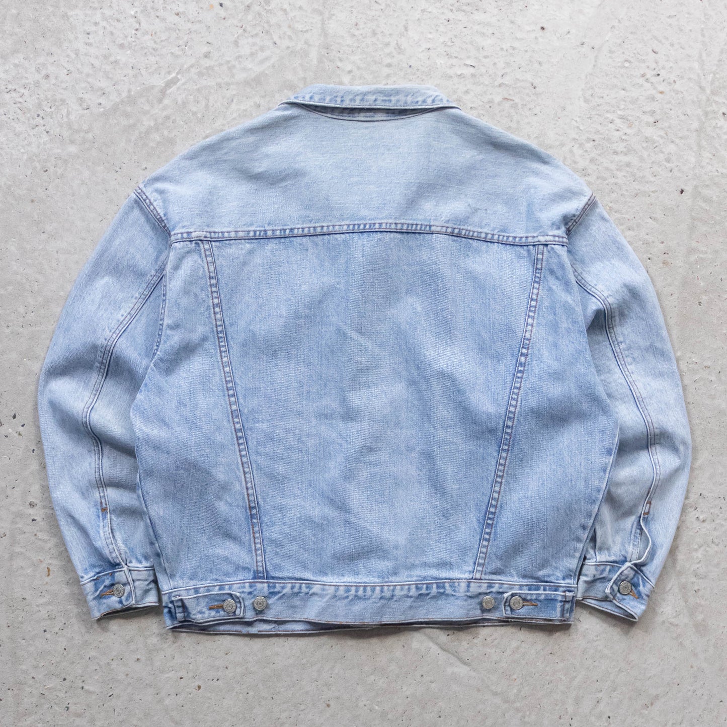 Guess Jeans Triangle Logo Denim Trucker Jacket - 90s (L)