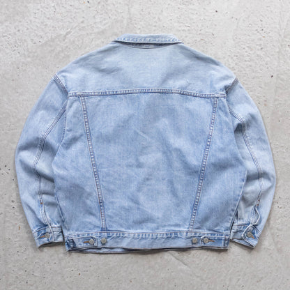 Guess Jeans Triangle Logo Denim Trucker Jacket - 90s (L)