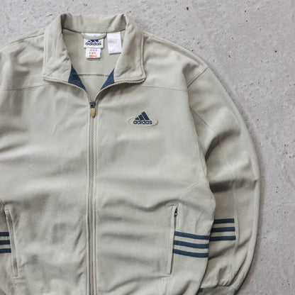 Adidas 3-Stripe Velour Track Jacket - 90s (S)