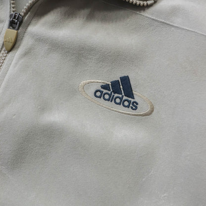 Adidas 3-Stripe Velour Track Jacket - 90s (S)