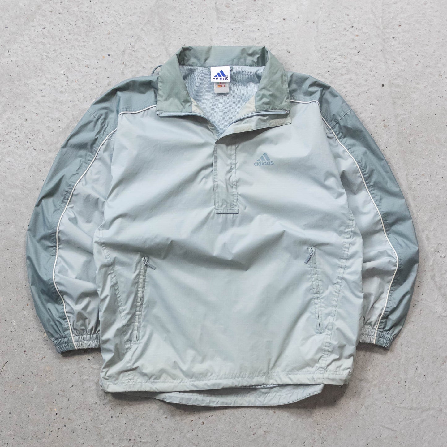 Adidas Two-Tone 1/4 Zip Windbreaker Jacket - 90s (M)
