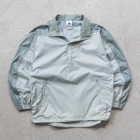 Adidas Two-Tone 1/4 Zip Windbreaker Jacket - 90s (M)