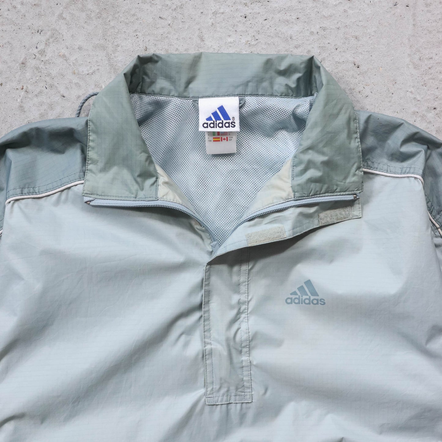 Adidas Two-Tone 1/4 Zip Windbreaker Jacket - 90s (M)