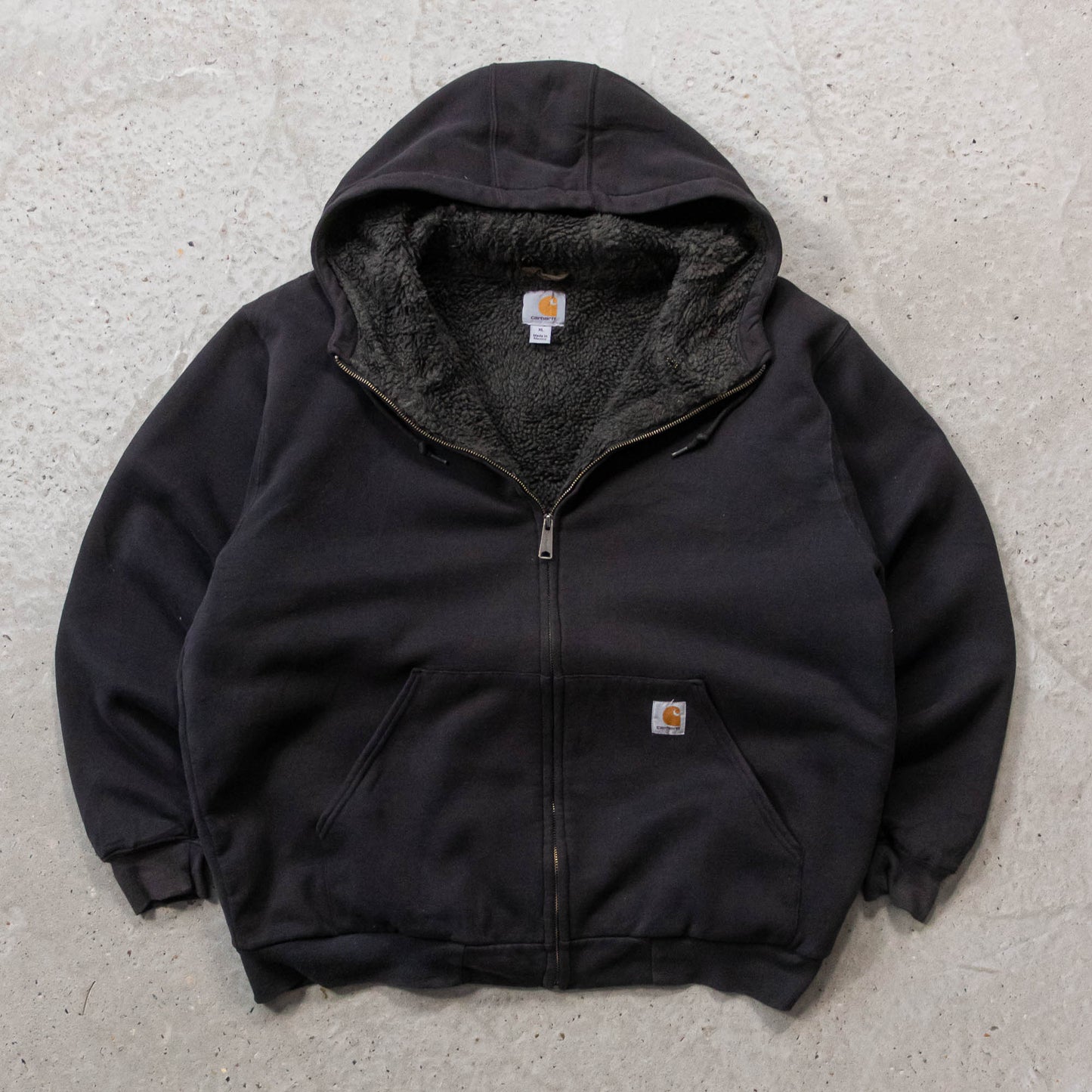 Carhartt Sherpa Lined Zip-Up Hoodie - 2000s (XL)