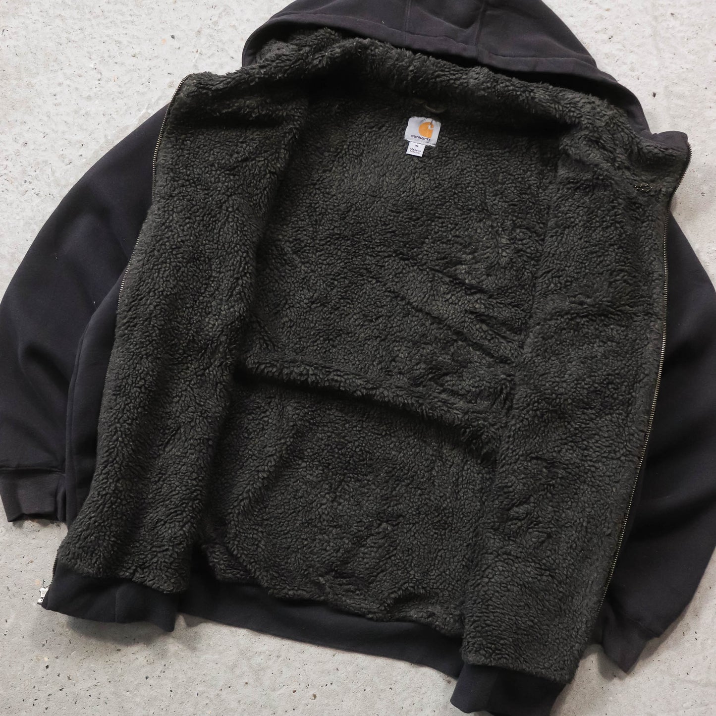 Carhartt Sherpa Lined Zip-Up Hoodie - 2000s (XL)