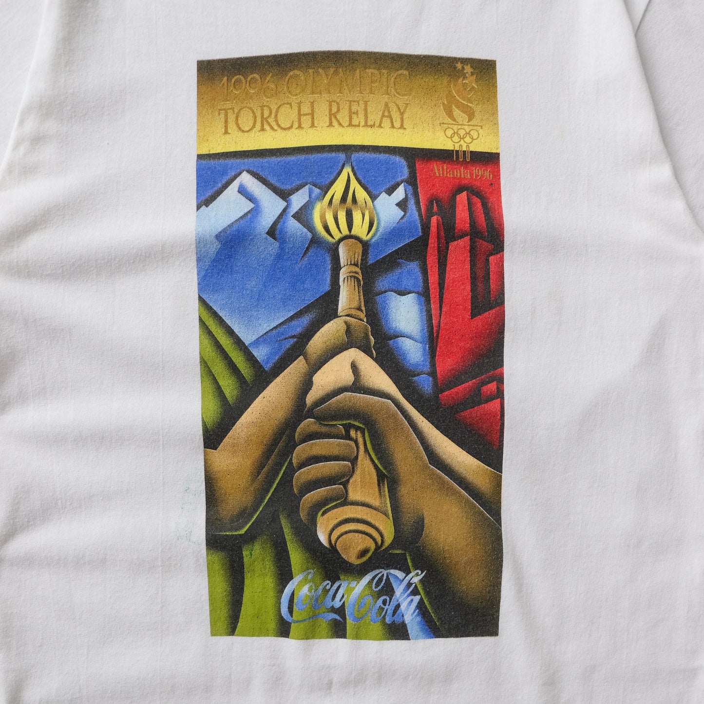 Vintage 1996 Atlanta Olympics Torch Relay Tee - M