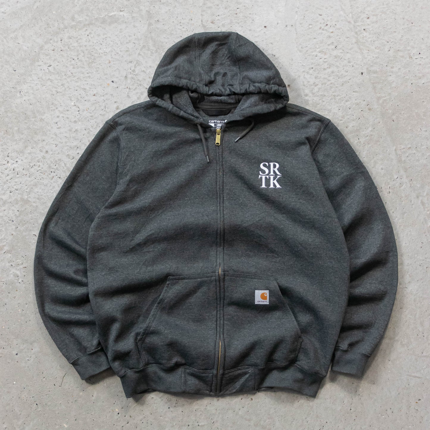 Carhartt Logo Patch Zip-Up Hoodie - 2000s (L)