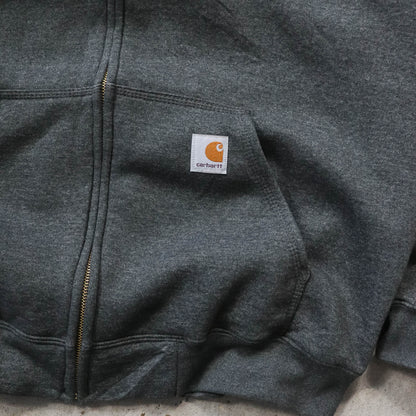 Carhartt Logo Patch Zip-Up Hoodie - 2000s (L)