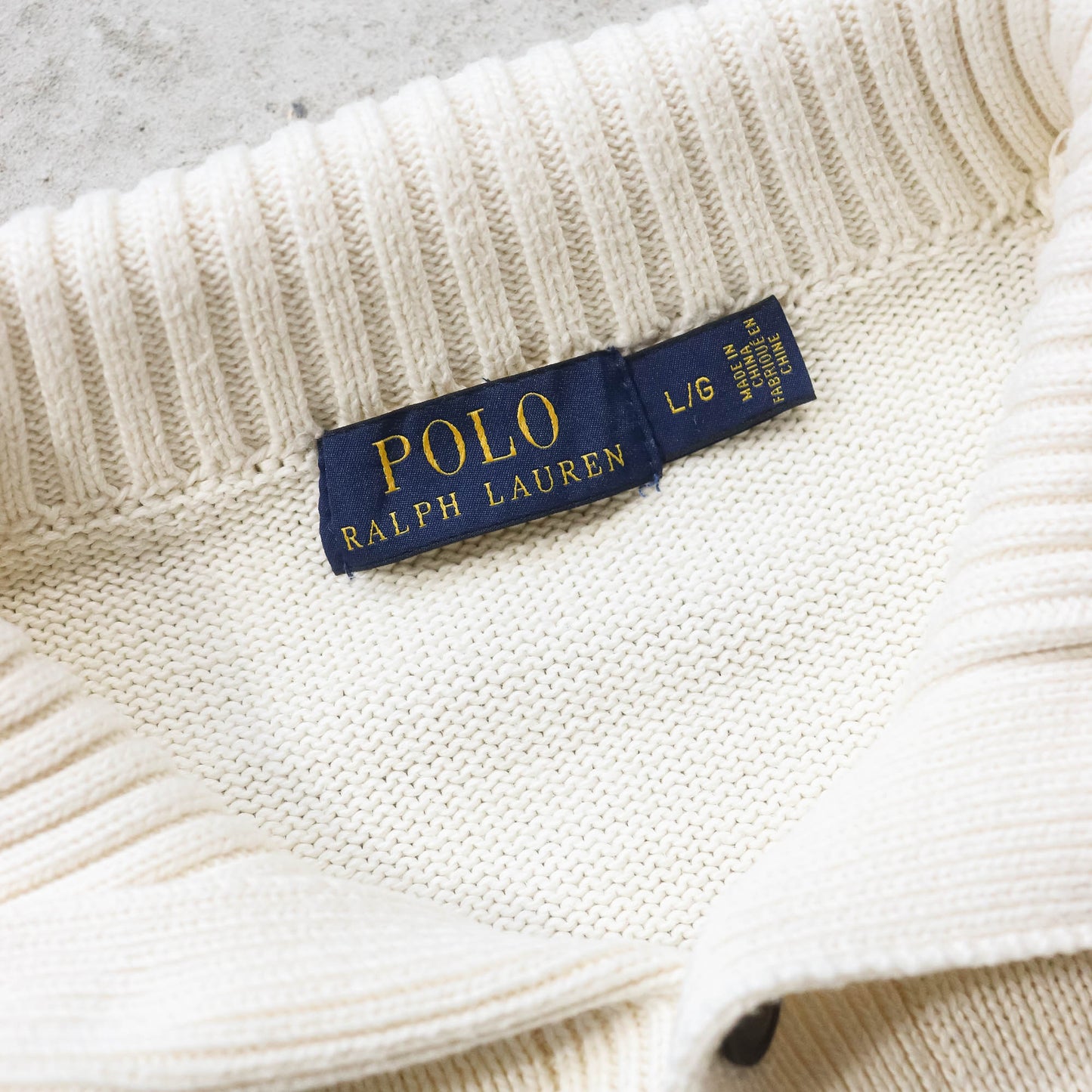 Polo Ralph Lauren Henley Collared Knit Sweater - 2000s (L)