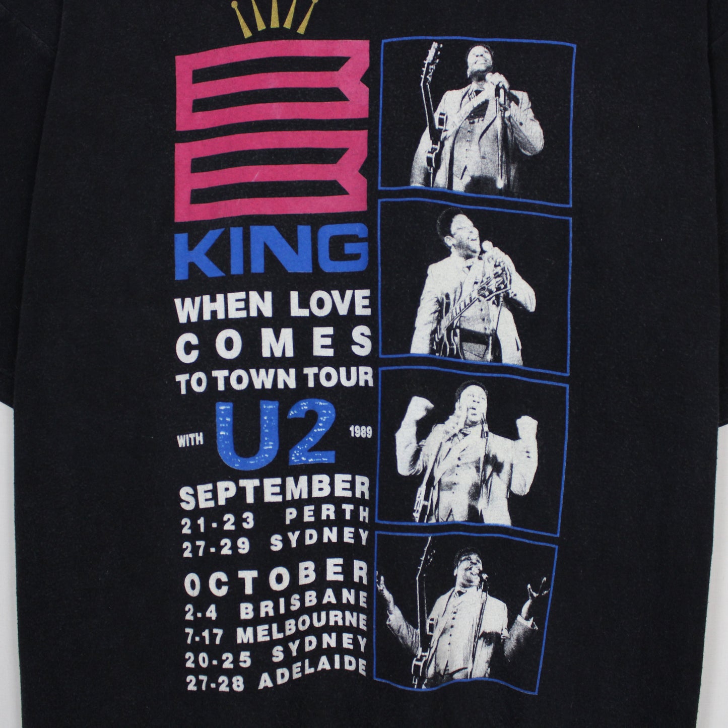 Vintage 1989 BB King & U2 Tour Tee - XL