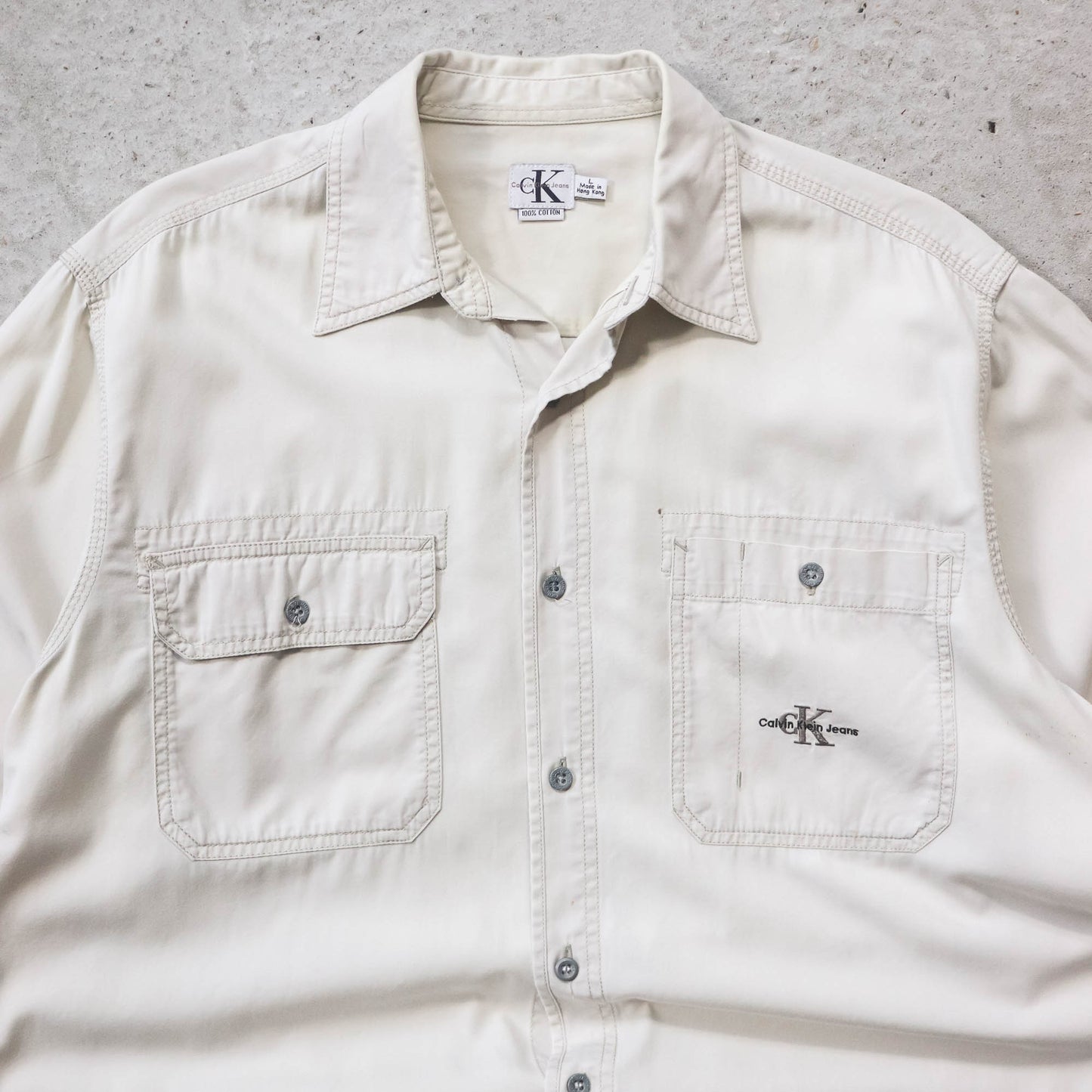 Calvin Klein Jeans Button Up Shirt - 90s (L)