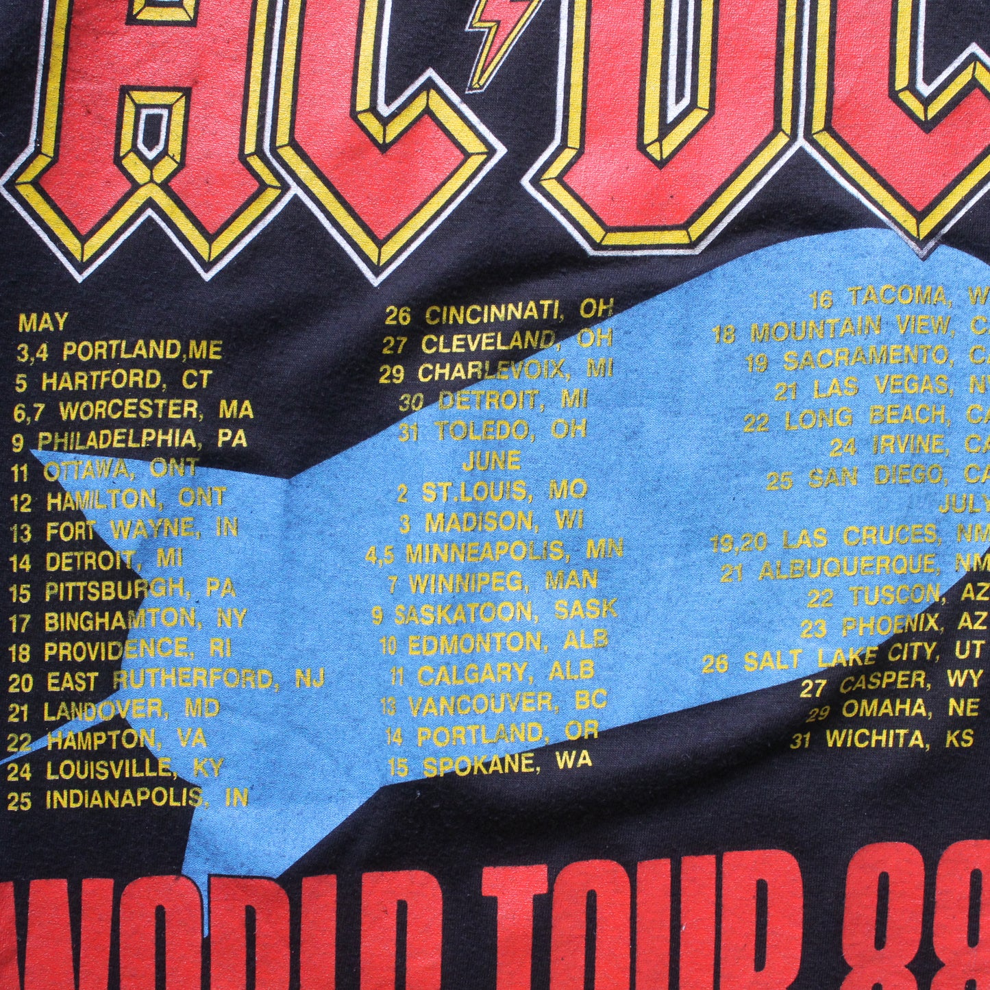 Vintage 1988 AC/DC Blow Up Your Video Tour Tee - XL