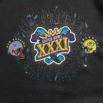 Super Bowl XXXI Patriots vs Packers NFL Tee - 1996 (XL)