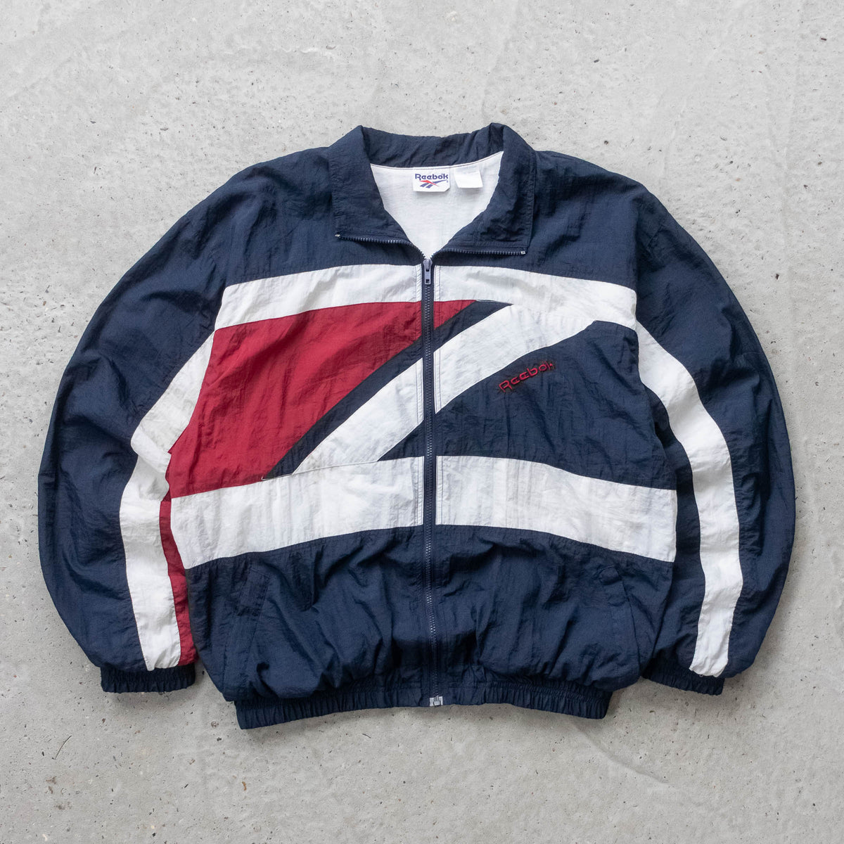 Reebok Big Logo Windbreaker Jacket - 90s (XL)