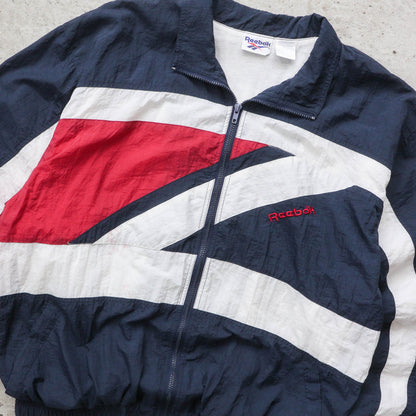 Reebok Big Logo Windbreaker Jacket - 90s (XL)