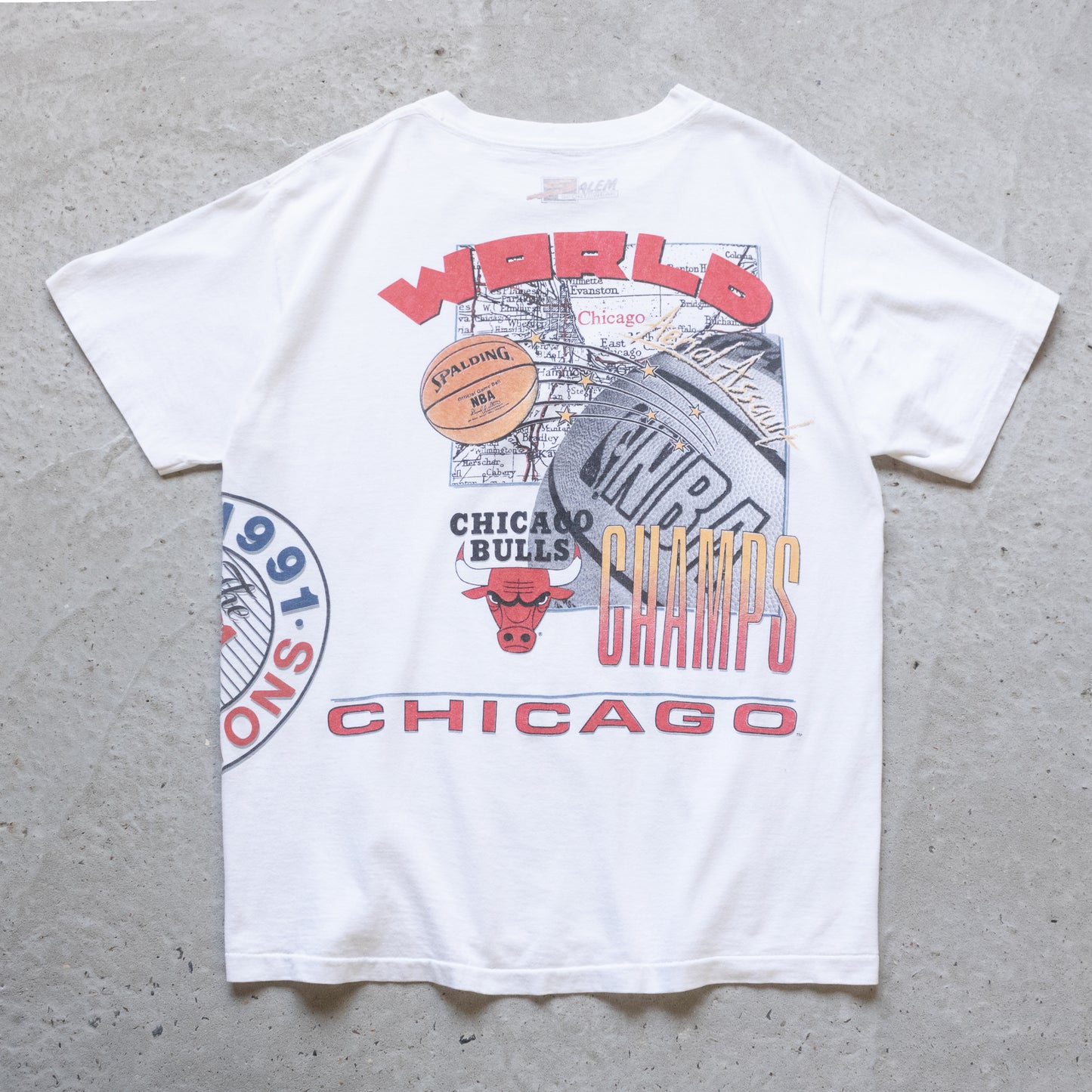 Vintage 1991 Chicago Bulls NBA Champions Tee - L