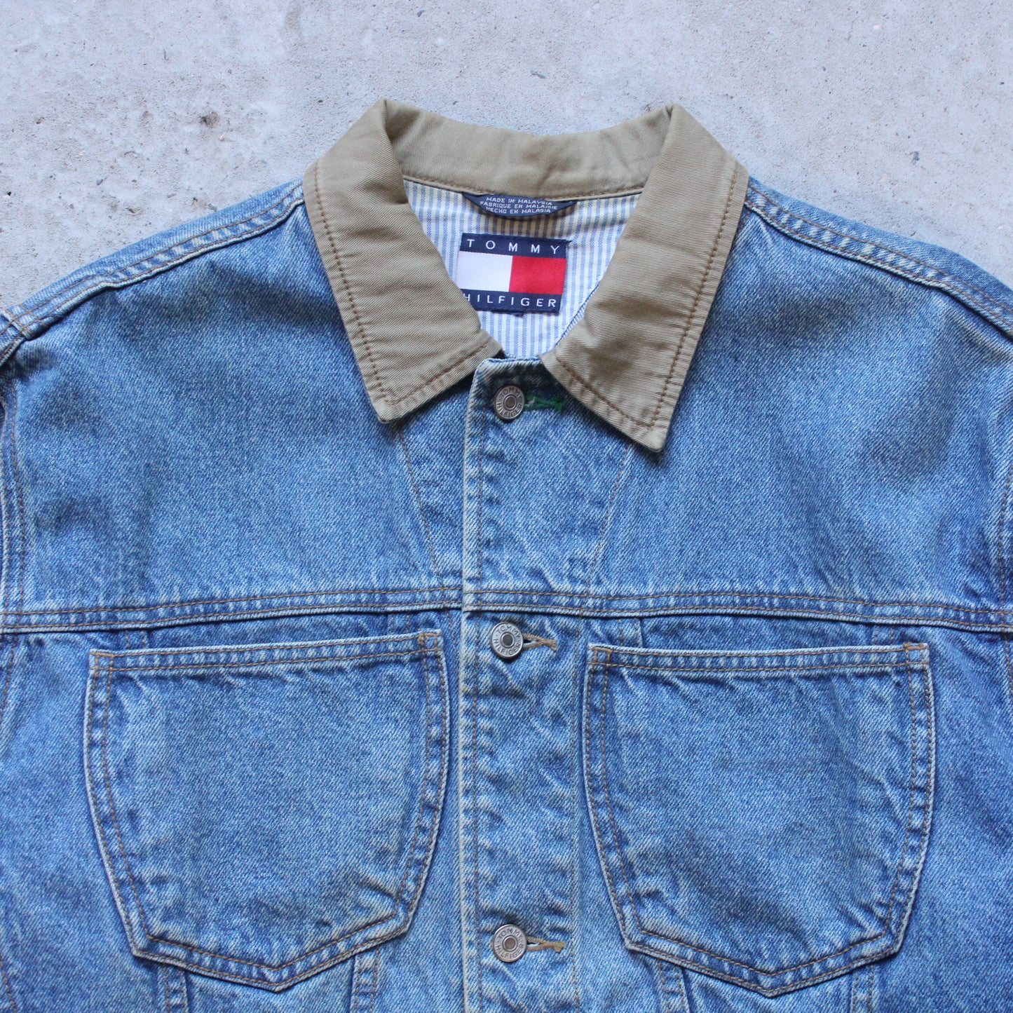 Vintage 90s Tommy Hilfiger Denim Jacket - L