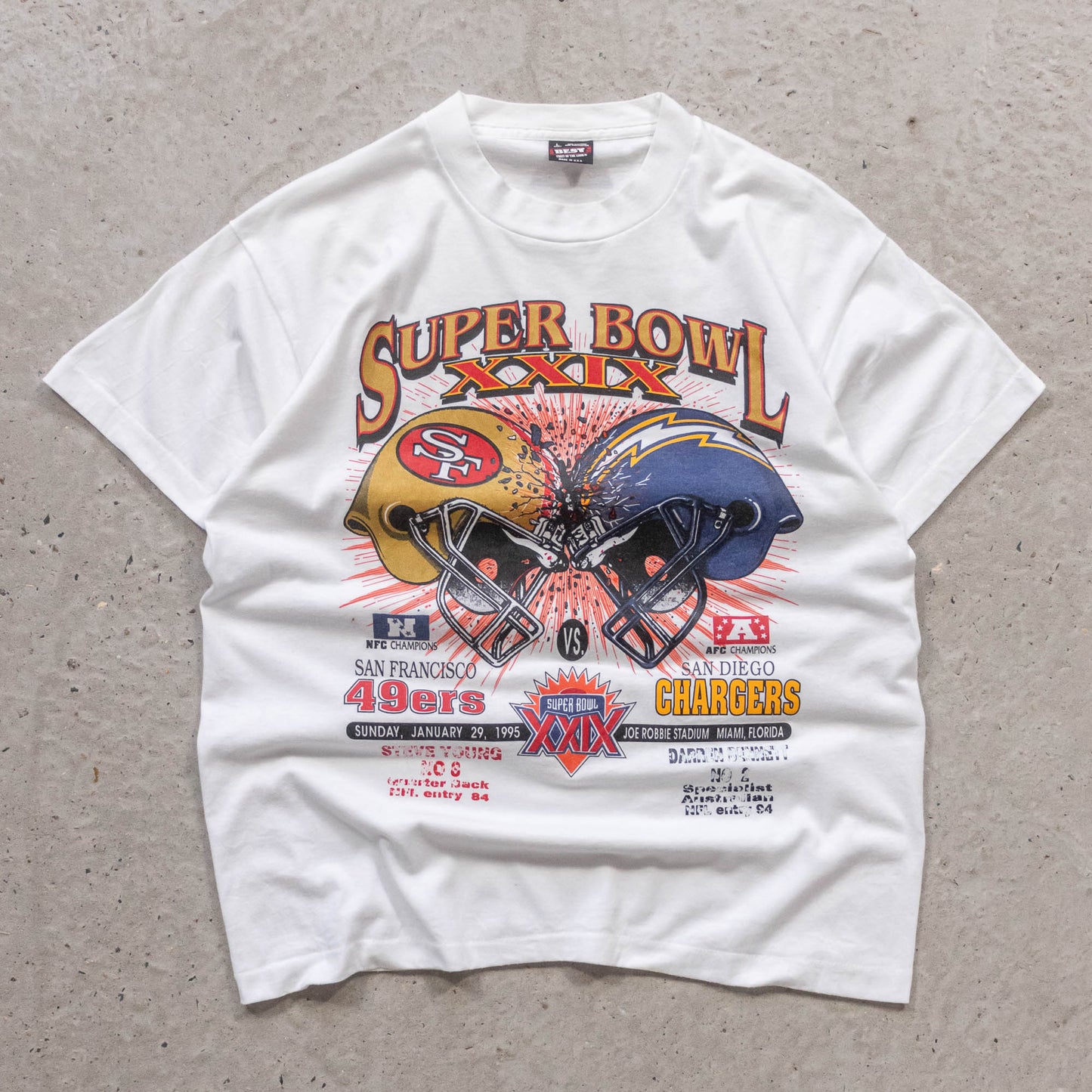 Super Bowl XXIX 49ers vs Chargers NFL Tee - 1995 (L)
