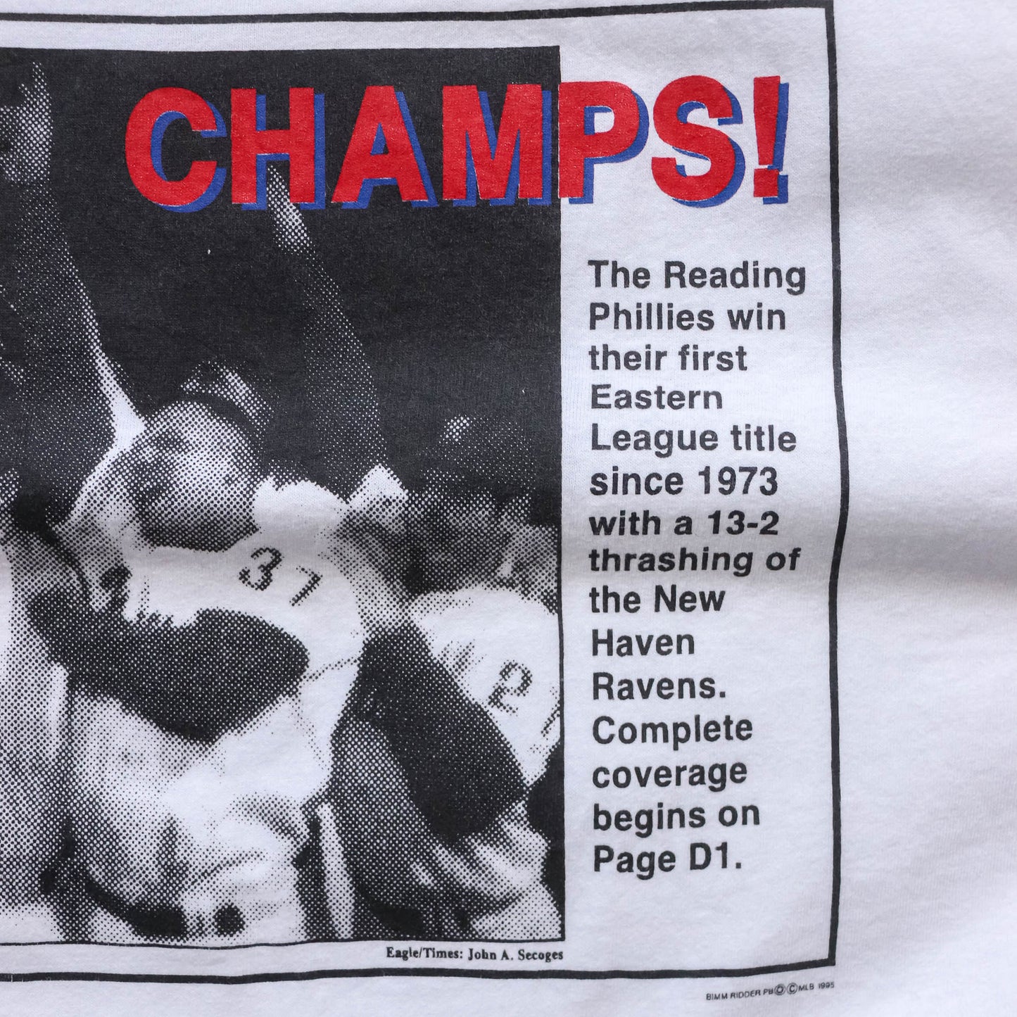 Philadelphia Phillies Front Pages MLB Tee - 1995 (XL)