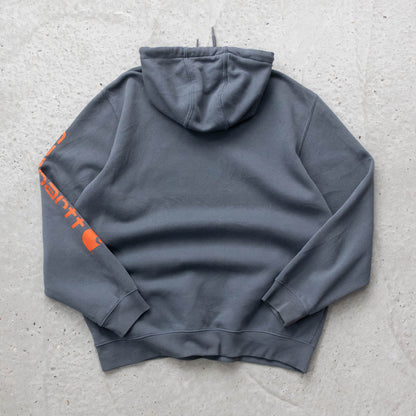 Carhartt Logo Patch Spellout Hoodie - 2000s (L)