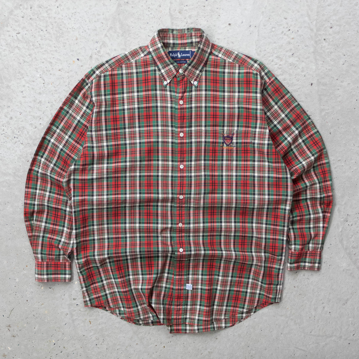 Polo Ralph Lauren Crest Plaid Button Up Shirt – 90s (M)