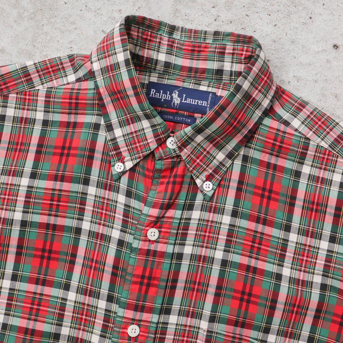 Polo Ralph Lauren Crest Plaid Button Up Shirt – 90s (M)